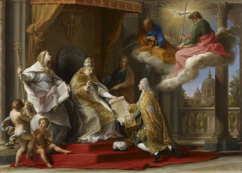 Pope Benedict XIV Presenting the Encyclical 